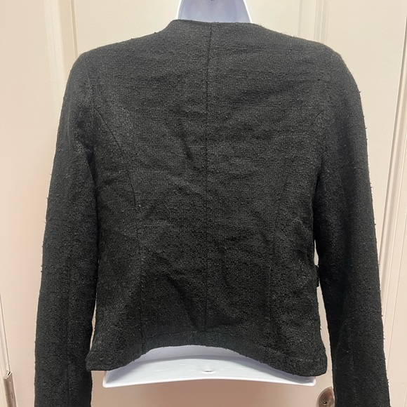 Monteau Black Textured Blazer small - Picture 2 of 7